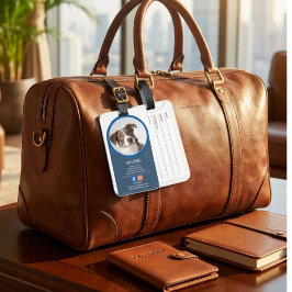 Pawsomlyプロフェッショナル: Dog Photoソーシャルメディア ラゲッジタグ