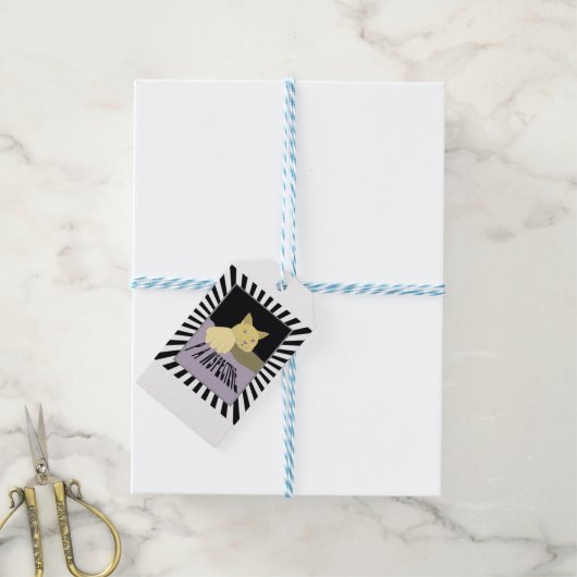 Pawspective Cat Art in Perspective ギフトタグ (より糸付き)