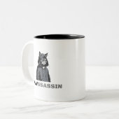 PAWSSASSIN - フードキャット コーヒーマグ ツートーンマグカップ (正面左)