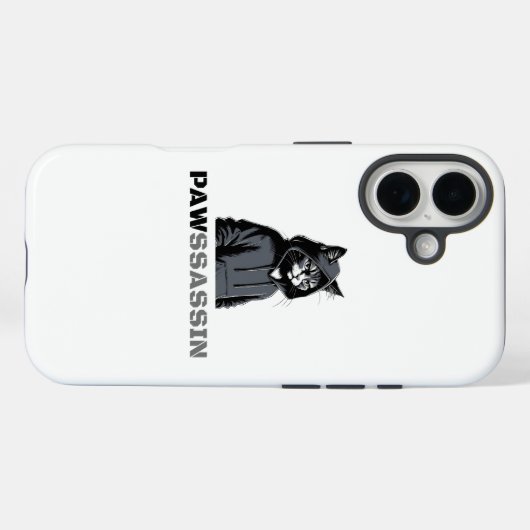PAWSSASSIN Cat Phone Case Case-Mate iPhoneケース (裏面 (横))