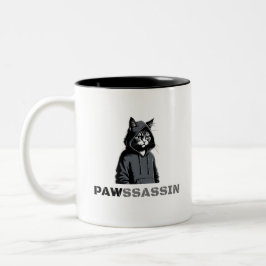 PAWSSASSIN - Hood Cat Coffee Mug ツートーンマグカップ