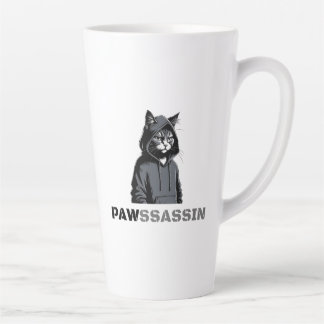 PAWSSASSIN Latte Mug – Hood Cat Energy カフェラテマグ