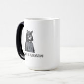 PAWSSASSIN Morphing Mug – Hood Cat in Disguise モーフィングマグカップ (正面左)