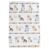 PAWTY Corgiへのカスタマイズ可能な時間 ミディアムペーパーバッグ (裏面)