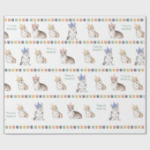 PAWTY Corgiへのカスタマイズ可能な時間 ラッピングペーパー (フラット)