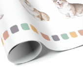 PAWTY Corgiへのカスタマイズ可能な時間 ラッピングペーパー (ロールコーナー)