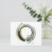 PAXを使った円奏、墨絵 ポストカード (スタンド正面)