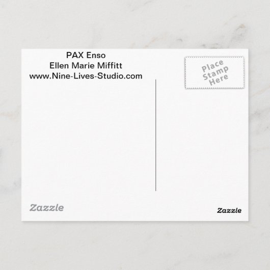 PAXを使った円奏、墨絵 ポストカード (裏面)