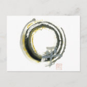 PAXを使った円奏、墨絵 ポストカード (正面)