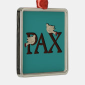 PAX (平和)のオーナメントの鳥 メタルオーナメント (右)
