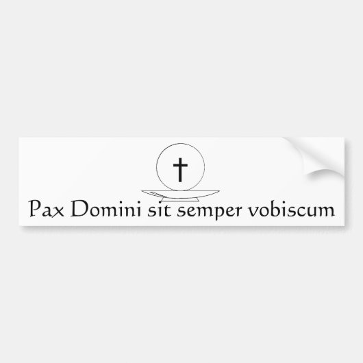PAX Dominiはsemperのvobiscumを坐らせます バンパーステッカー (正面)