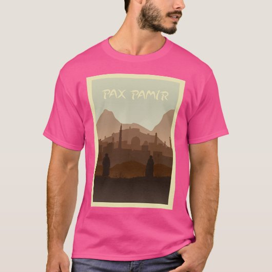 Pax Pamir – ボードゲーム – ミニマリスト旅行ポスター Tシャツ (正面)