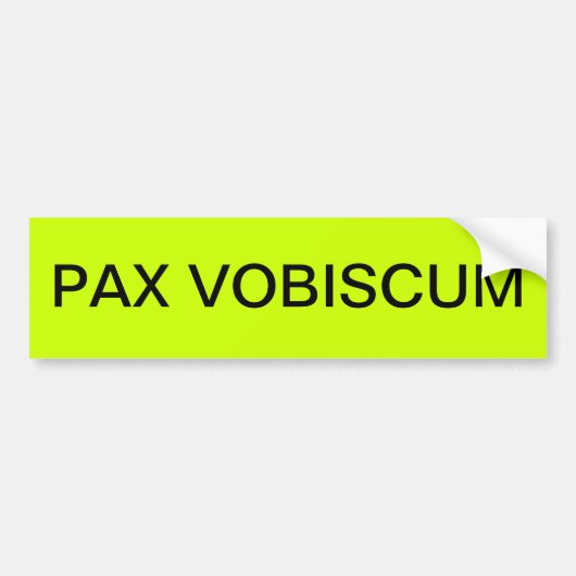 PAX VOBISCUM バンパーステッカー (正面)