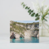 Paxos Caves Greece Coastal Postcard (no text) ポストカード (スタンド正面)