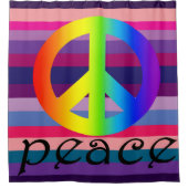Paxspirationの平和シャワー・カーテン シャワーカーテン (正面)