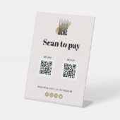 Pay Apps シンプル 2 QRコードに対するロゴスキャン赤面 台座サイン (正面)