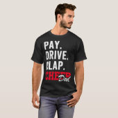 Pay Drive Clap Cheer Dad Cheerleading Father day C Tシャツ (正面フル)