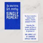 Pay it Forward Gratitude Random Act of Kindness 名刺 (正面/裏面)