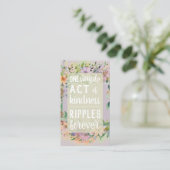 Pay it Forward Random Act Kindness Cute Wildflower 名刺 (スタンド正面)