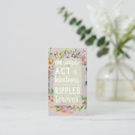 Pay it Forward Random Act Kindness Cute Wildflower 名刺 (スタンド正面)