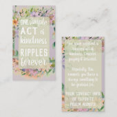 Pay it Forward Random Act Kindness Cute Wildflower 名刺 (正面/裏面)