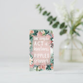 Pay it Forward Random Act Kindness Pastel Floral 名刺 (スタンド正面)