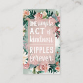 Pay it Forward Random Act Kindness Pastel Floral 名刺 (正面)