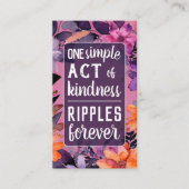 Pay it Forward Random Act Kindness Pink Lilies  名刺 (正面)