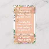 Pay it Forward Random Act Kindness Soft Wildflower 名刺 (裏面)