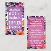 Pay it Forward Random Act Kindness Stargazer Lily 名刺 (正面/裏面)