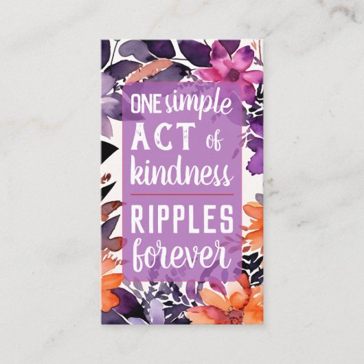 Pay it Forward Random Act Kindness Stargazer Lily 名刺 (正面)