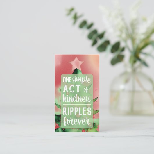 Pay it Forward Random Act of Kindness Christmas 名刺 (スタンド正面)