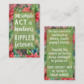 Pay it Forward Random Act of Kindness Christmas 名刺 (正面/裏面)