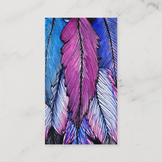 Pay it Forward Random Act of Kindness Feathers 名刺 (正面)