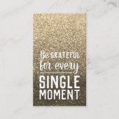 Pay it Forward Random Act of Kindness Gold Glitter 名刺 (正面)