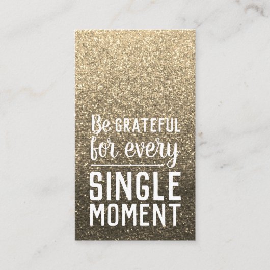 Pay it Forward Random Act of Kindness Gold Glitter 名刺 (正面)