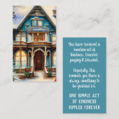 Pay it Forward Random Act of Kindness Homelessness 名刺 (正面/裏面)