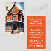 Pay it Forward Random Act of Kindness Homelessness 名刺 (正面/裏面)