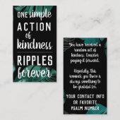 Pay it Forward Random Act of Kindness Jungle 名刺 (正面/裏面)