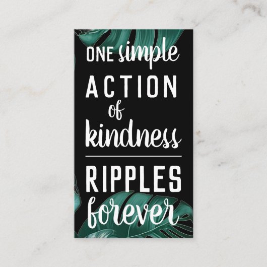 Pay it Forward Random Act of Kindness Jungle 名刺 (正面)