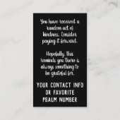 Pay it Forward Random Act of Kindness Paradise 名刺 (裏面)