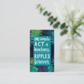 Pay it Forward Random Act of Kindness Teal Blue 名刺 (スタンド正面)