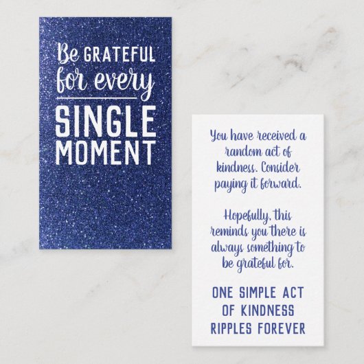 Pay it Forward Random Act of Kindness Thanks 名刺 (正面/裏面)