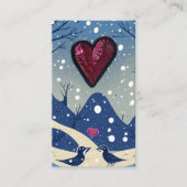 Pay it Forward Random Act of Kindness Winter Birds 名刺 (正面)