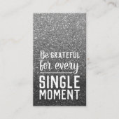 Pay it Forward Random Kindness Act Silver Glitter 名刺 (正面)