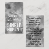 Pay it Forward Random Kindness Gratitude Silver 名刺 (正面/裏面)