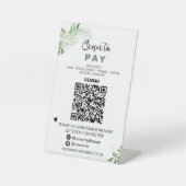 *~* PAY QRコード卓上表テントペデスタルサイン 台座サイン