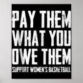 Pay Them What You Owe Them Support Women’s Basketb ポスター (正面)