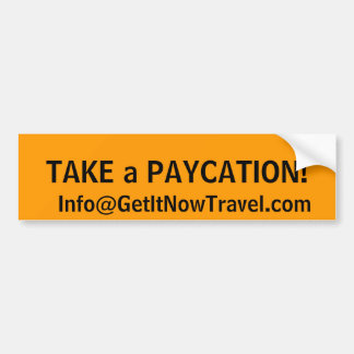 Paycationのバンパーステッカー バンパーステッカー