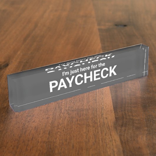 Paycheckの名前プレート デスクネームプレート (側面)